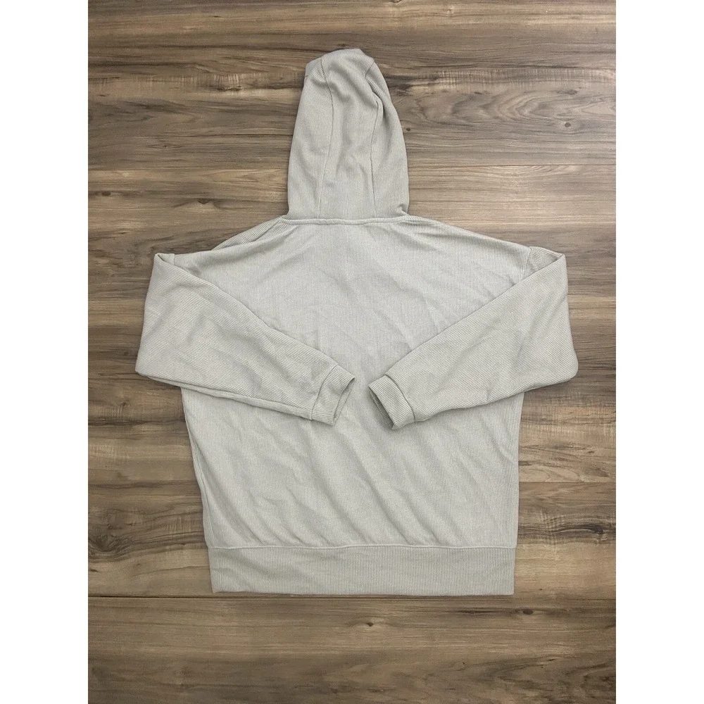 Zara Men's Pullover Hoodie Knitted Sweater Size Medium Beige‎